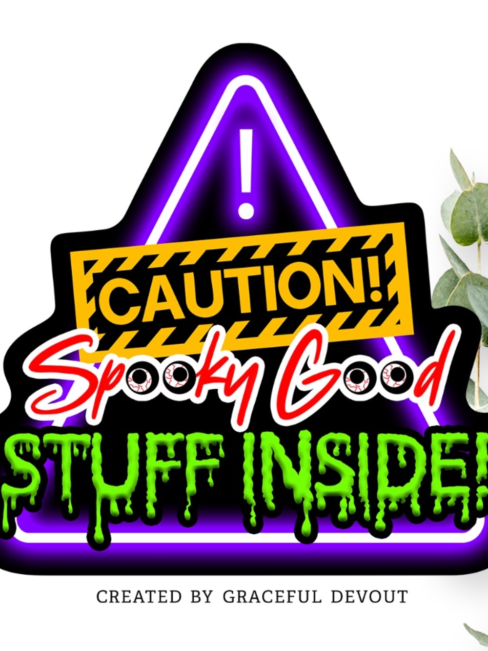 Caution! Spooky Good Stuff Inside!- (96ct.) Stickers